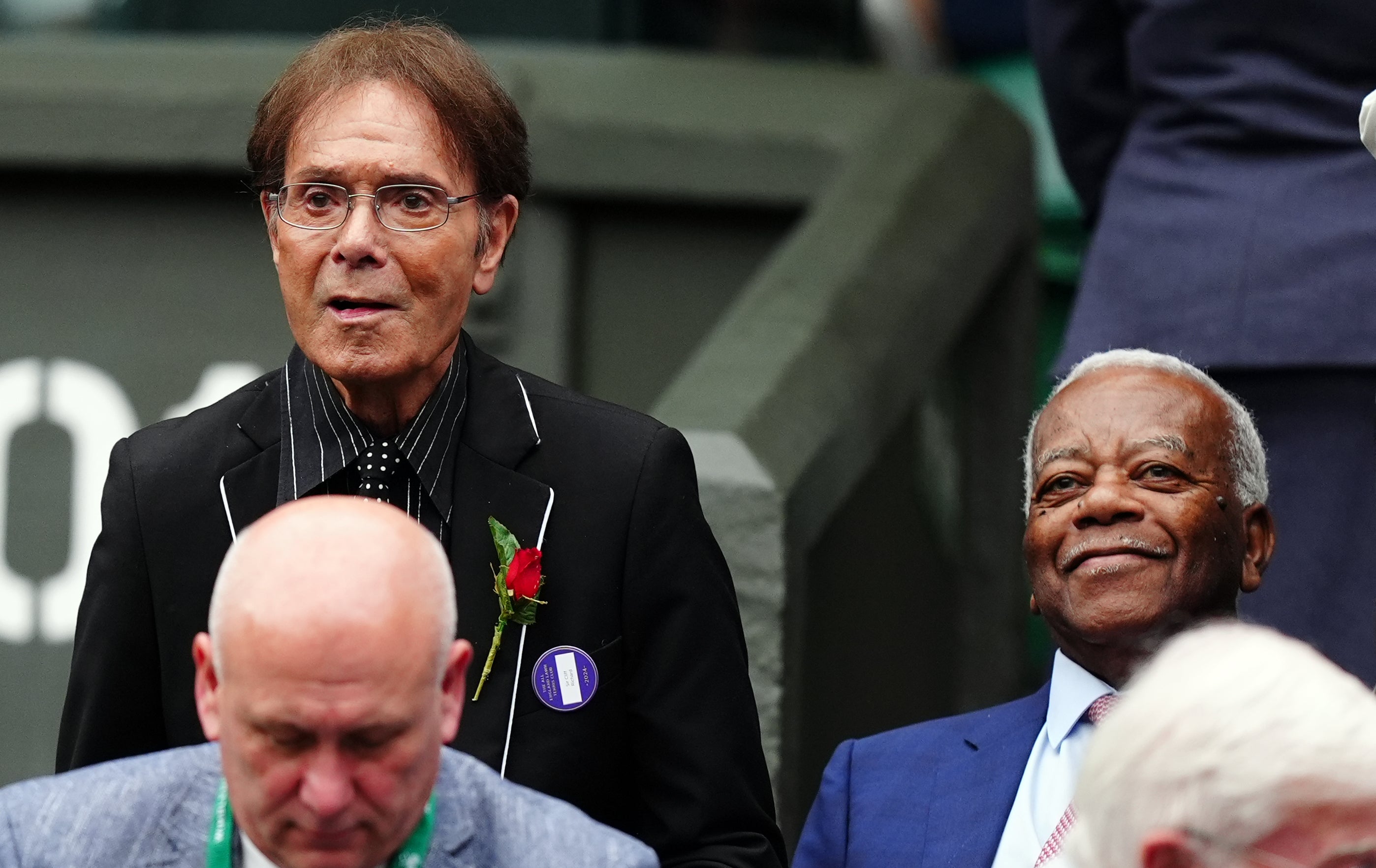 Cliff Richard and Sir Trevor McDonald at Wimbledon 2024