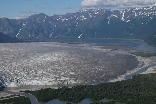 The glaciers on Juneau icefield have seen accelerated melting (Bethan Davies/PA)