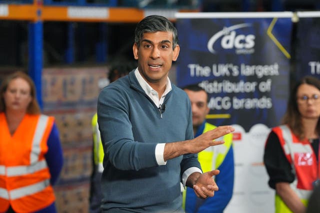 What Rishi Sunak’s repeated blue jumper says about his policies (Jonathan Brady/PA)