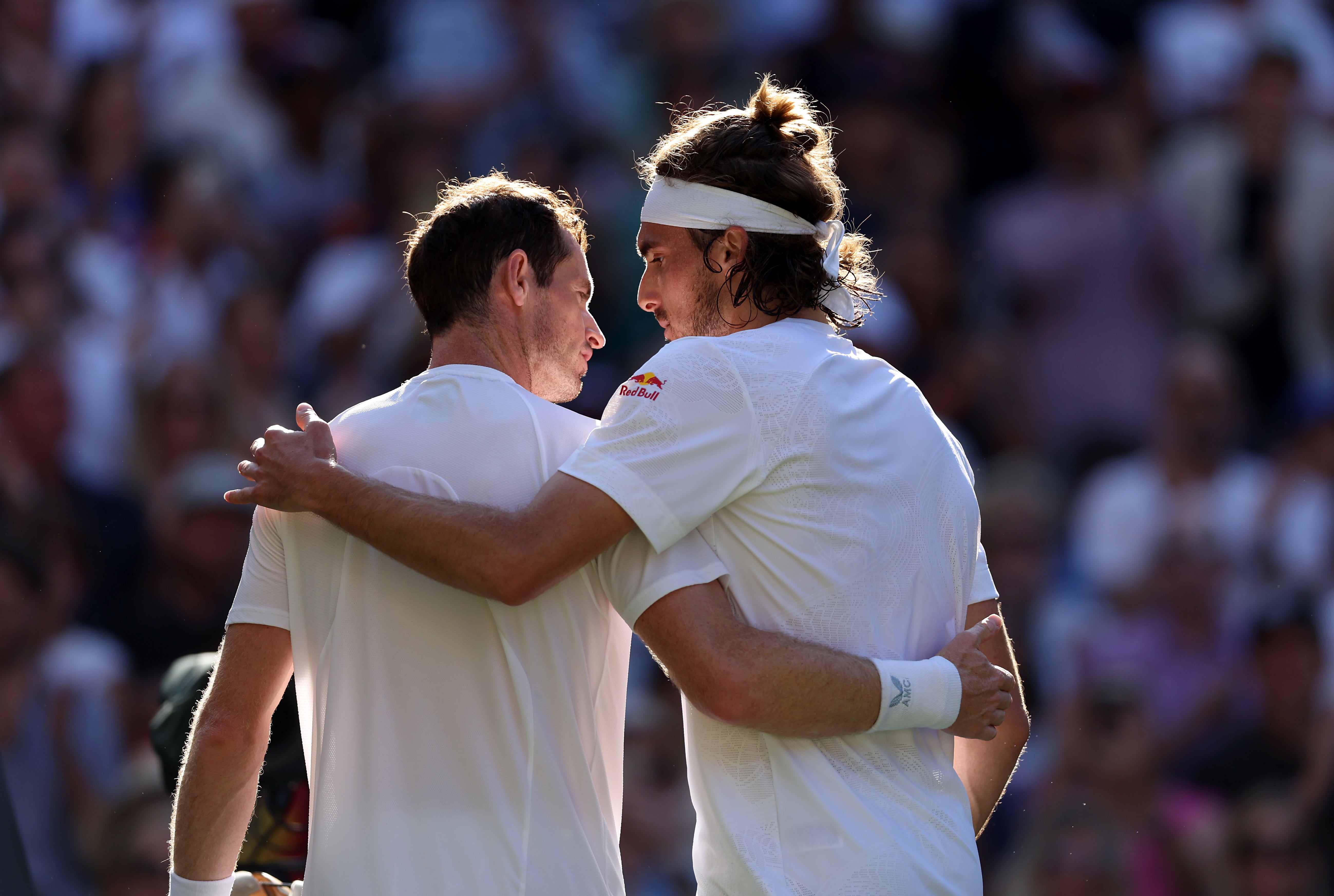 Andy Murray’s final singles match at Wimbledon was a five-set loss to Stefanos Tsitsipas last year (Steven Paston/PA)