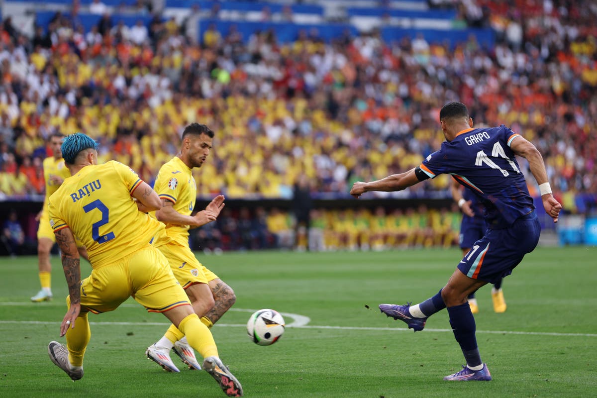 Romania v Netherlands score LIVE: Cody Gakpo gives Dutch Euro 2024 lead