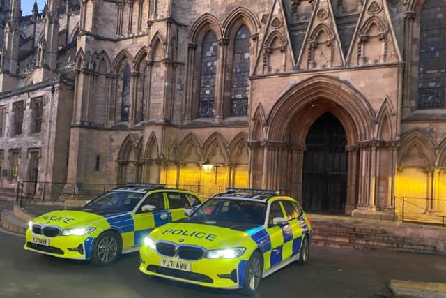 <p>Police rushed to the scene in Hope Street, York, after reports of a dog attack </p>