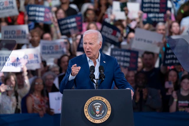 <p>President Joe Biden is now being used in attacks against vulnerable Democrats. </p>