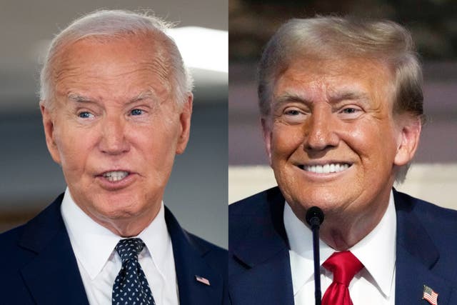 <p>Donald Trump leads Joe Biden in several swing states after the first presidential debate</p>