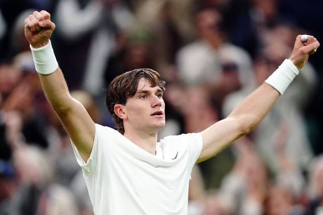 <p>Jack Draper beat Elias Ymer on Centre Court (Mike Egerton/PA)</p>