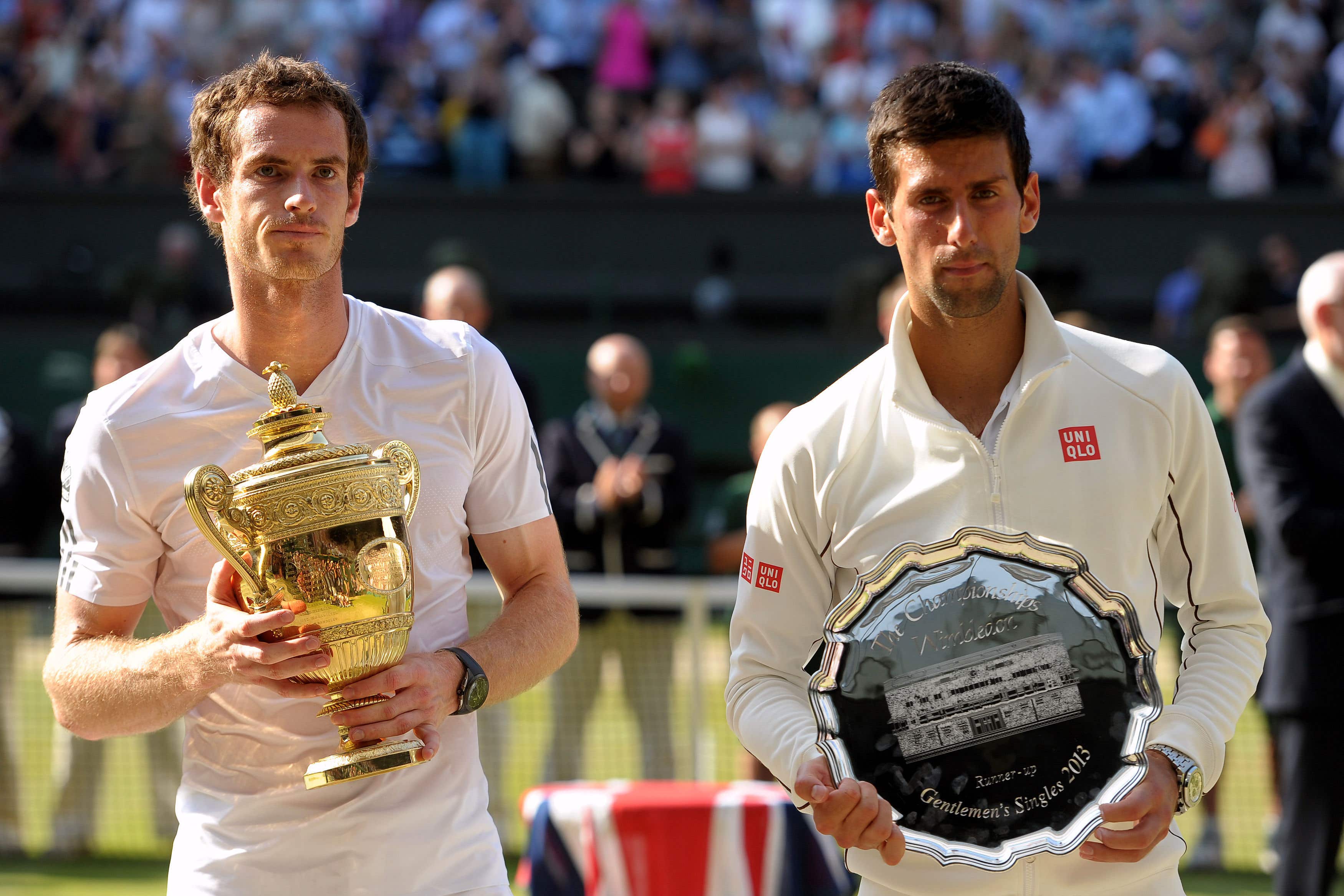 Andy Murray, left, beat Novak Djokovic in the Wimbledon final 11 years ago (Adam Davy/PA)