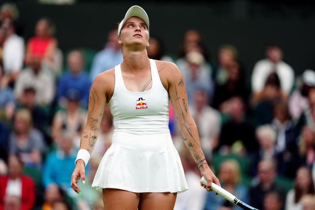 Marketa Vondrousova’s Wimbledon title defence ended in the first round (Mike Egerton/PA)