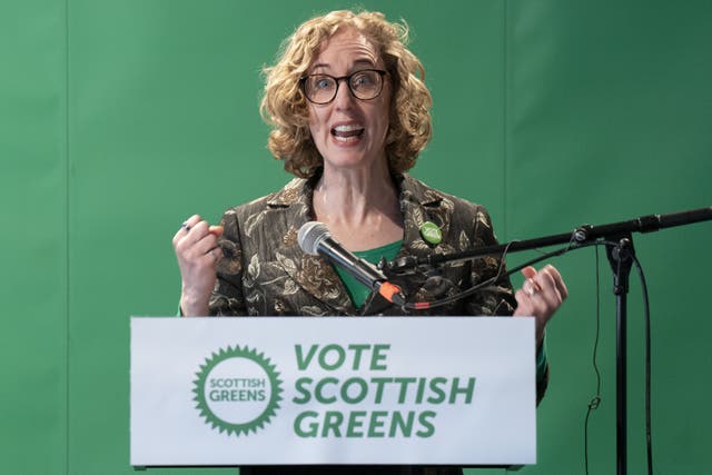 The Scottish Green co-leader was speaking on the eve of the election (Jane Barlow/PA)