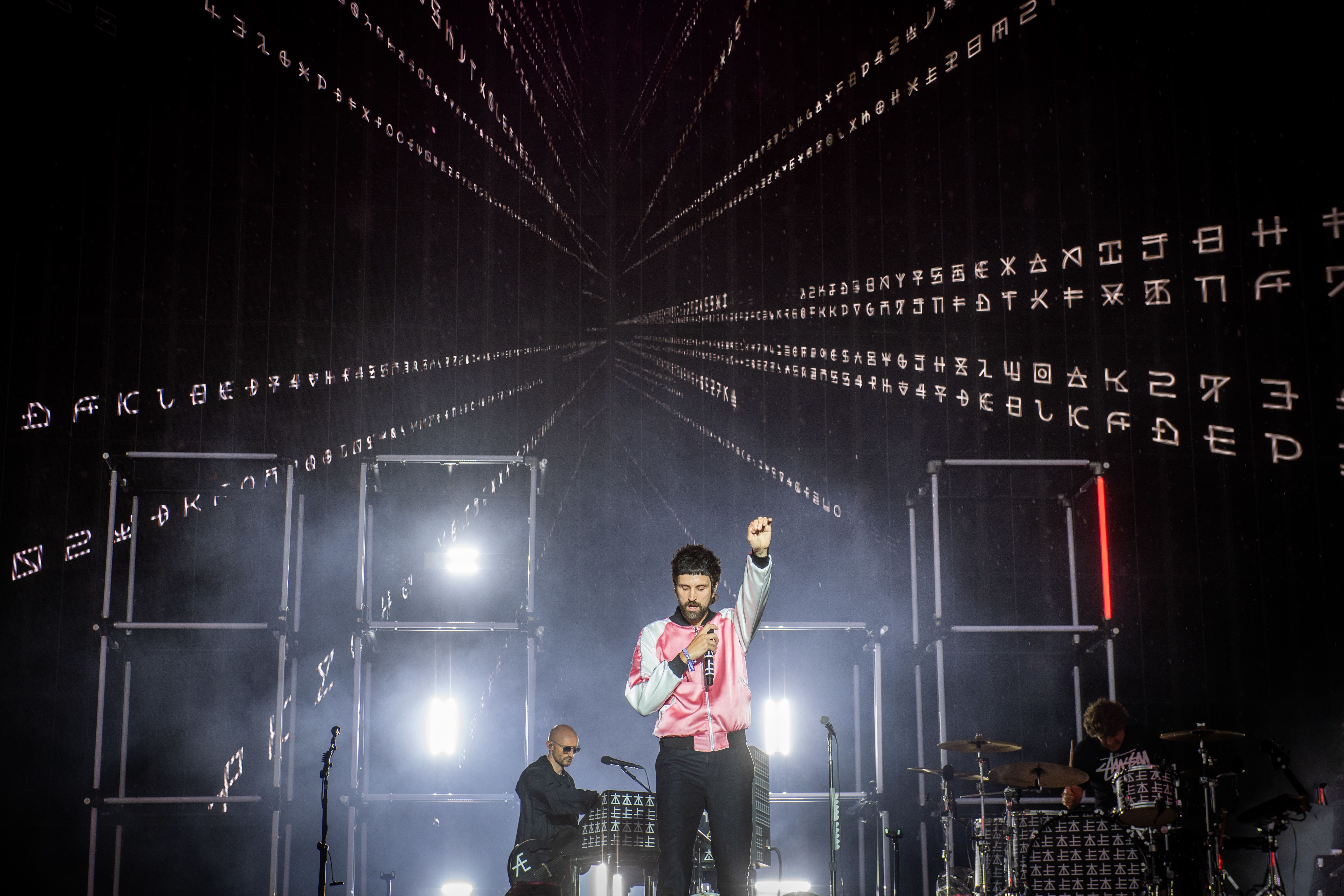 Kasabian performing on the main stage at the Trnsmt Festival (Lesley Martin/PA Wire)