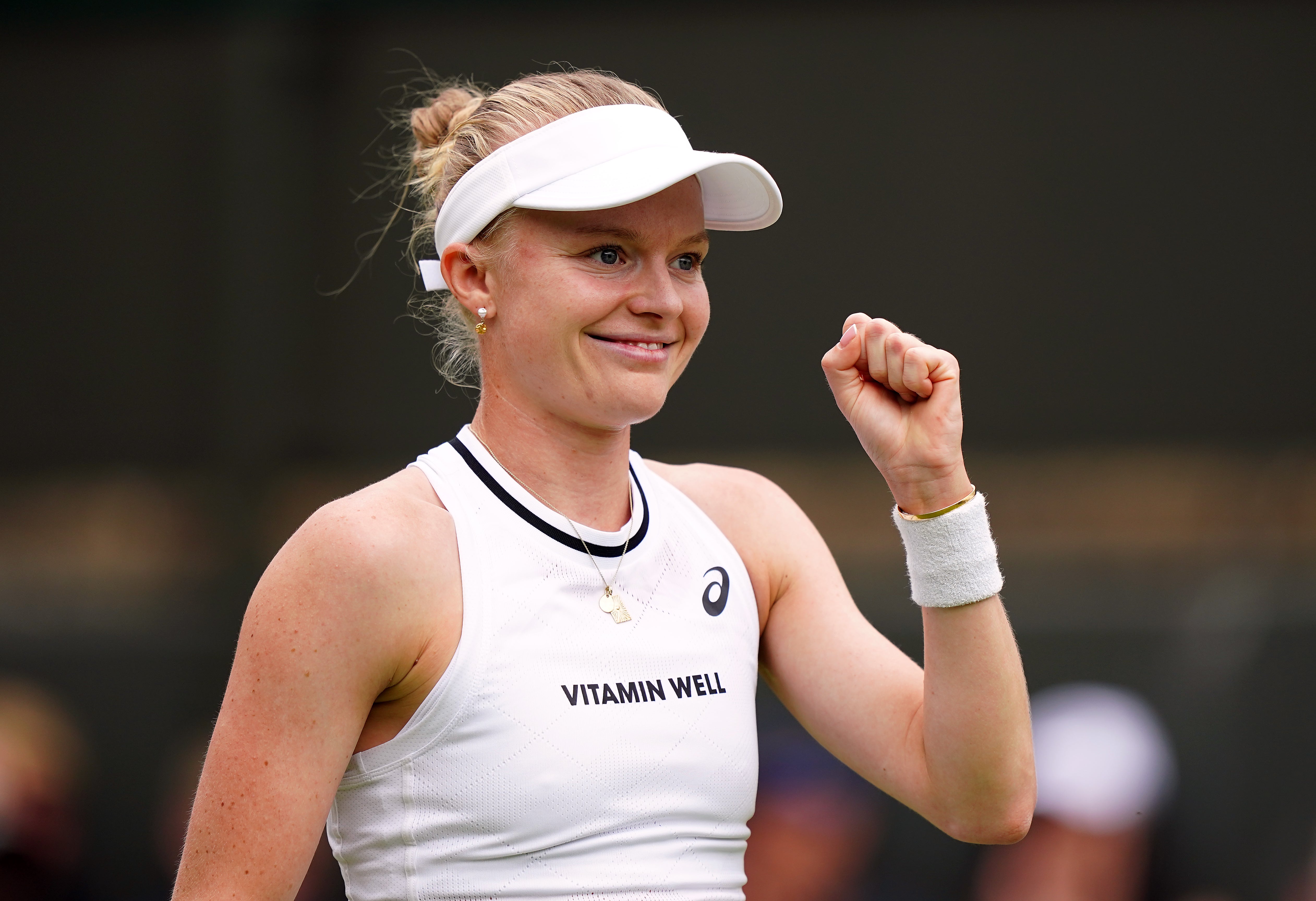 Harriet Dart was a straight-sets winner in the first round (Zac Goodwin/PA)