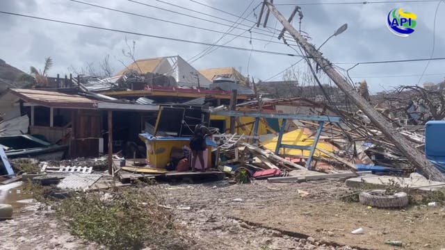 <p>Beryl causes heavy damage in Union Island in St Vincent and the Grenadines</p>