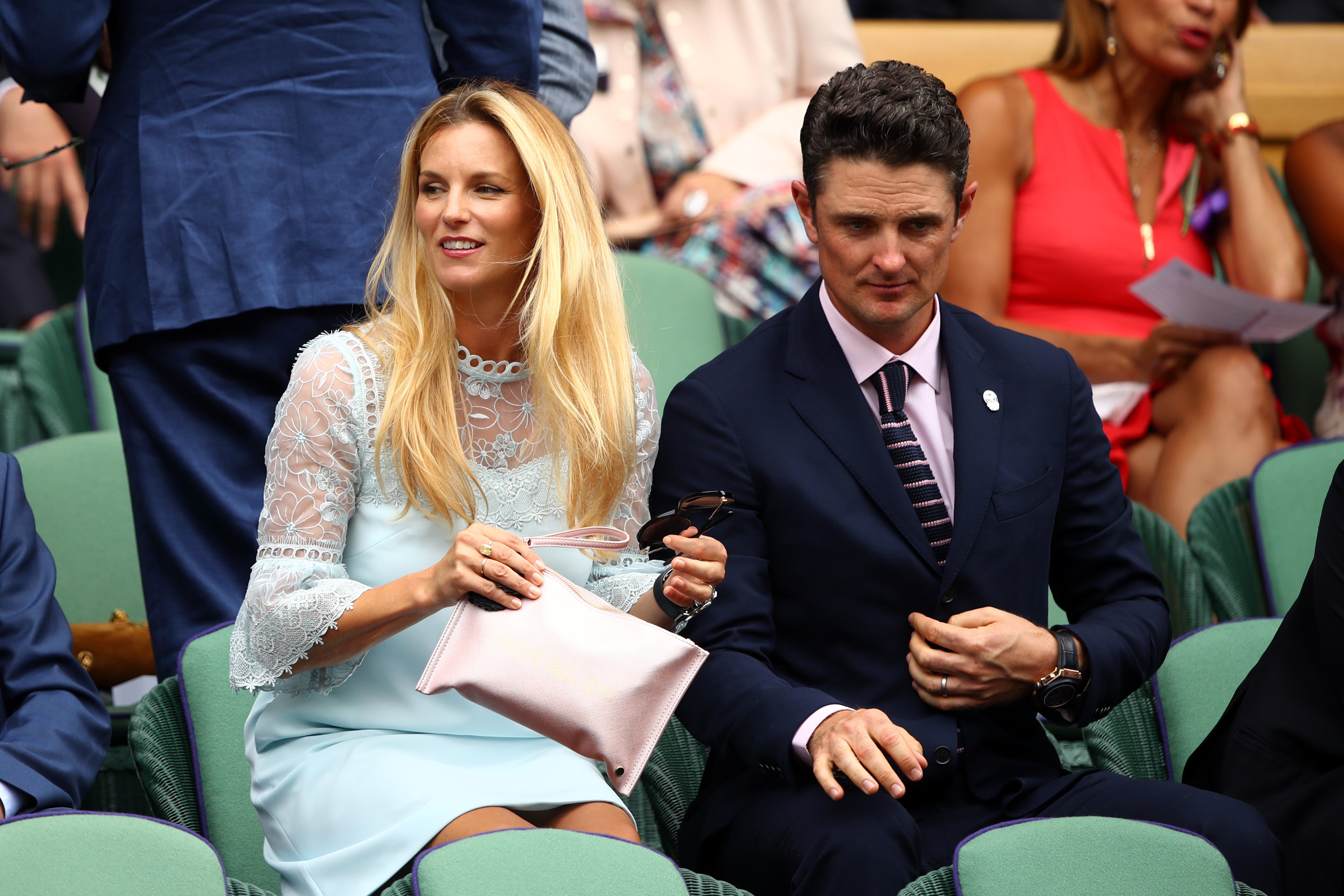 Rose and his wife at Wimbledon in 2017