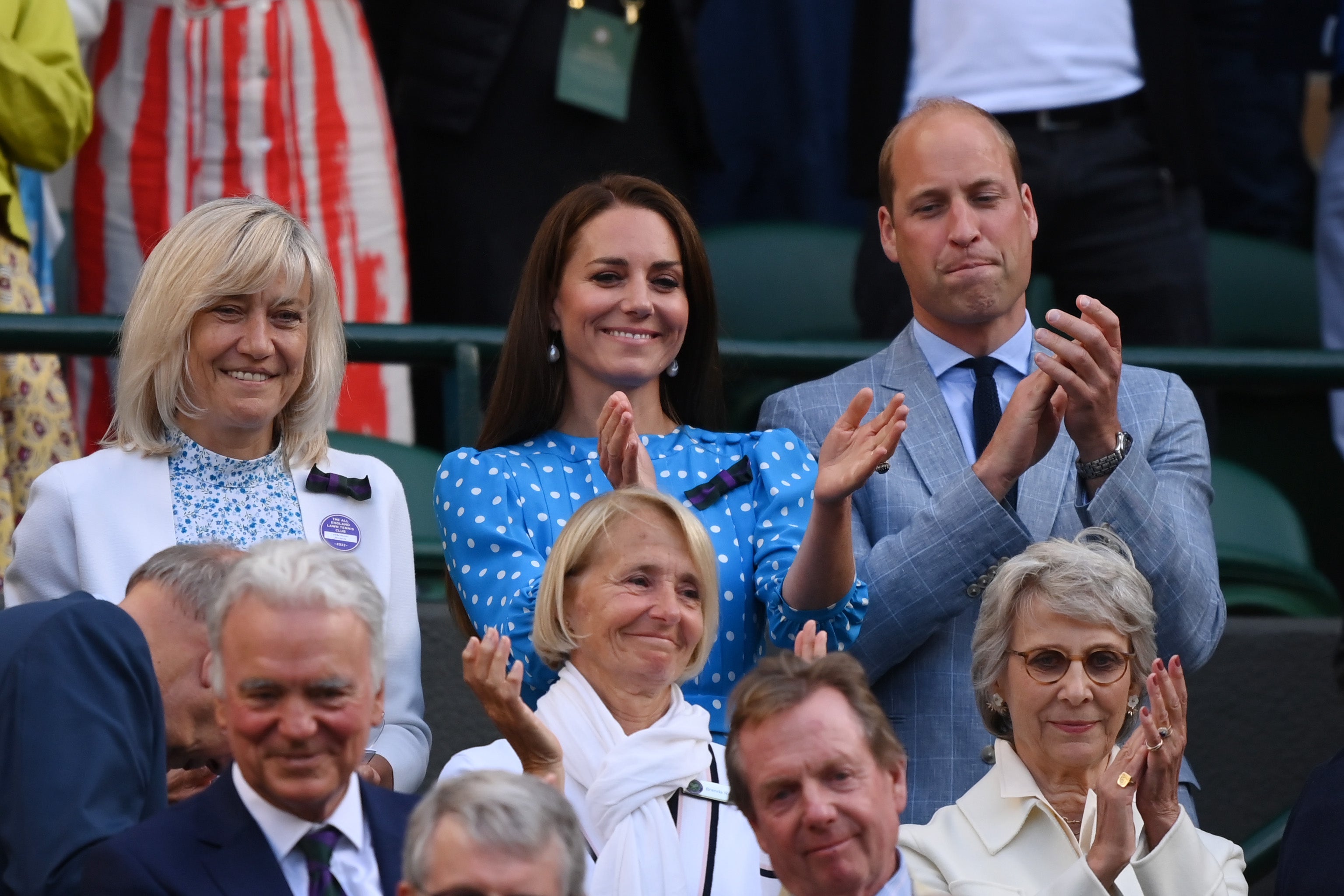 Jevans with the Prince and Princess of Wales at Wimbledon in 2022