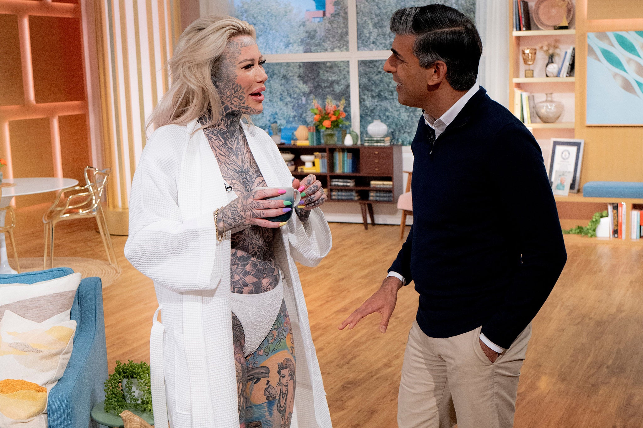 Rishi Sunak met Britain’s most tattooed mum while appearing on the show