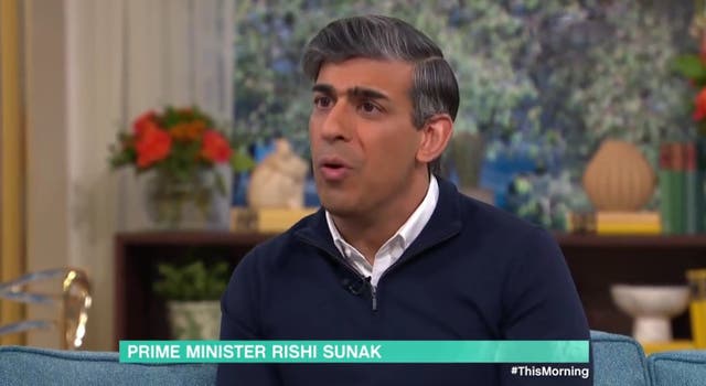<p>Rishi Sunak appeared on ITV’s <em>This Morning</em></p>