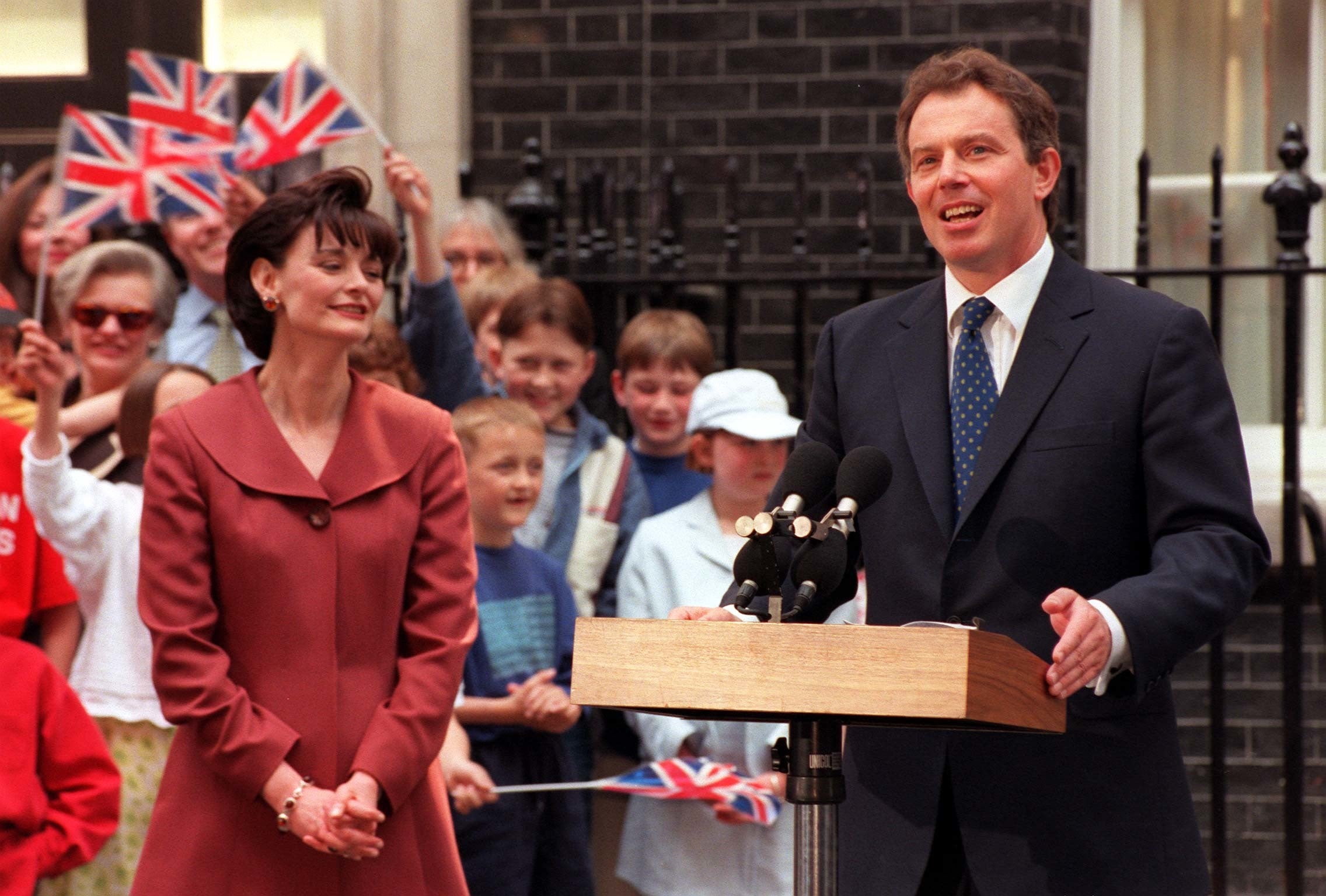 Former prime minister Tony Blair won a landslide election victory in 1997 with a huge 179-seat majority