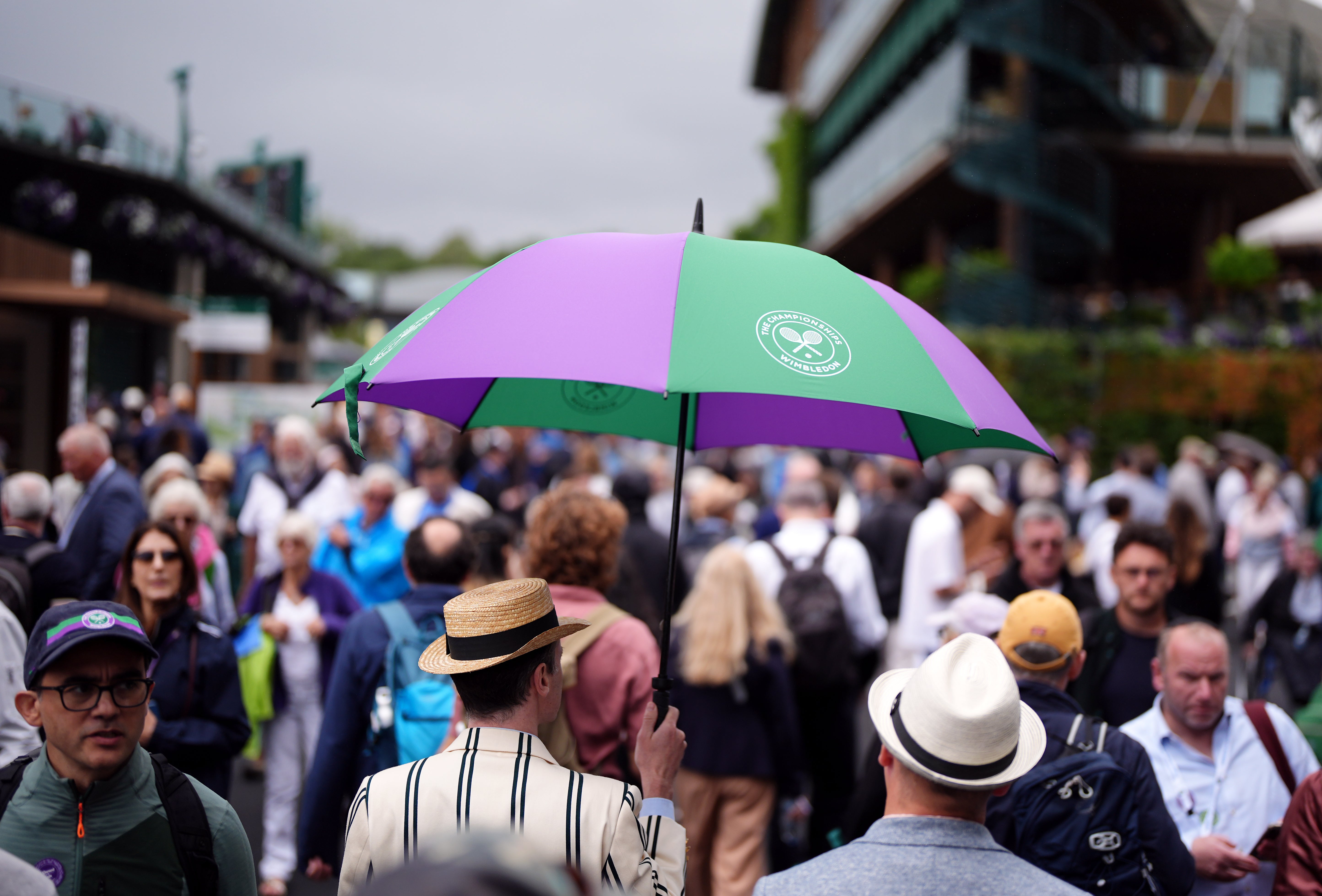 Wimbledon has some wet weather in store for spectators this year (Zac Goodwin/PA)