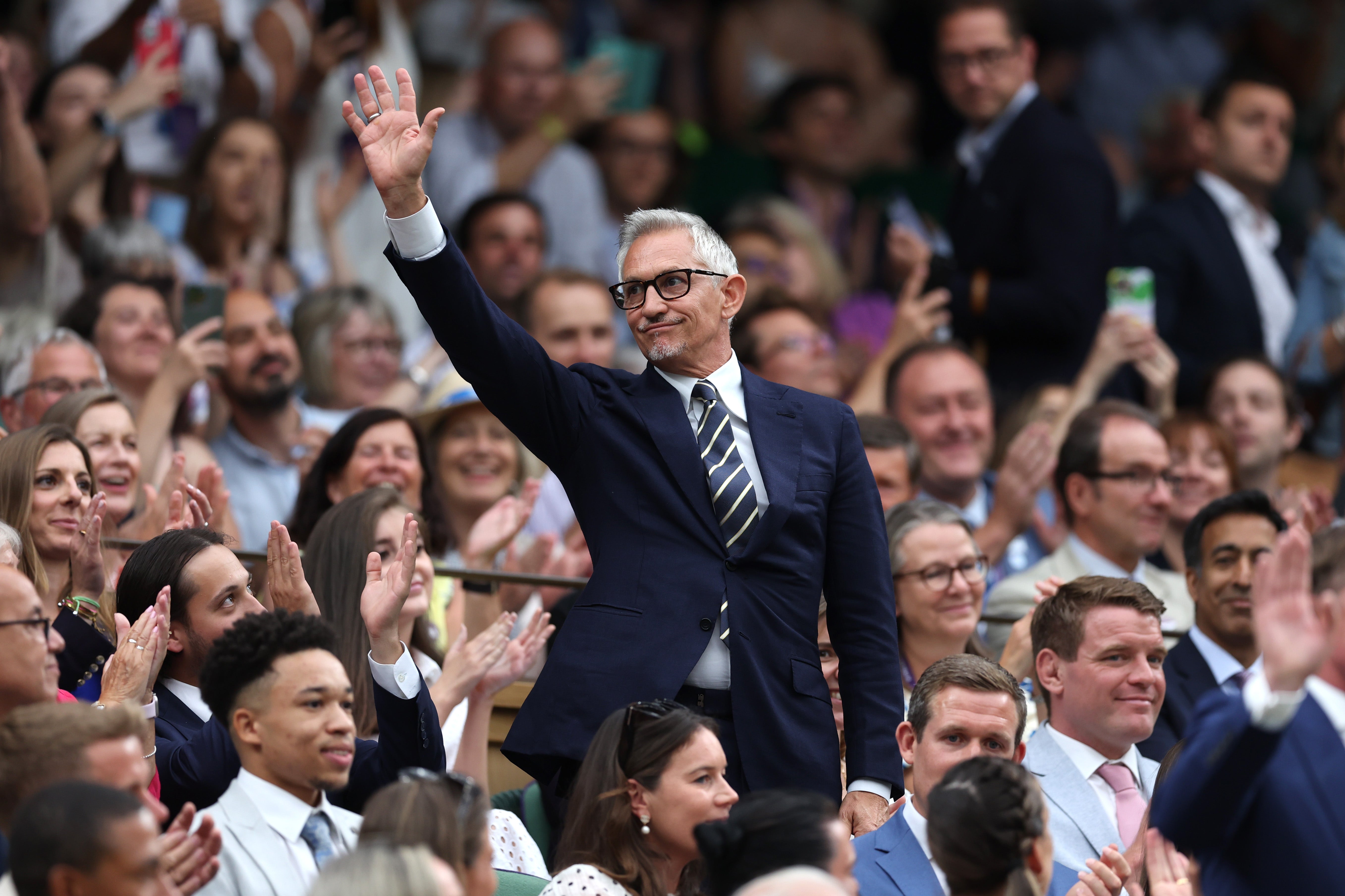 Sports broadcaster and former professional footballer Gary Lineker attends a 2023 match