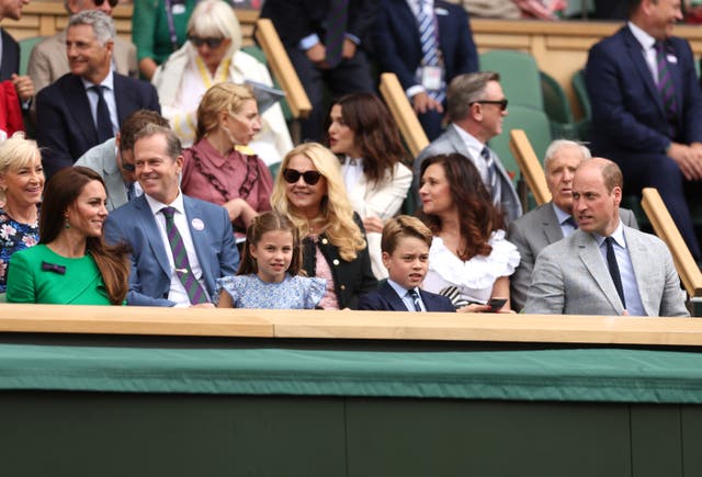 <p>‘Anyone for tennis?’ Kate is seen by many as the key reason why the royal box has become so fashionable among celebrities</p>