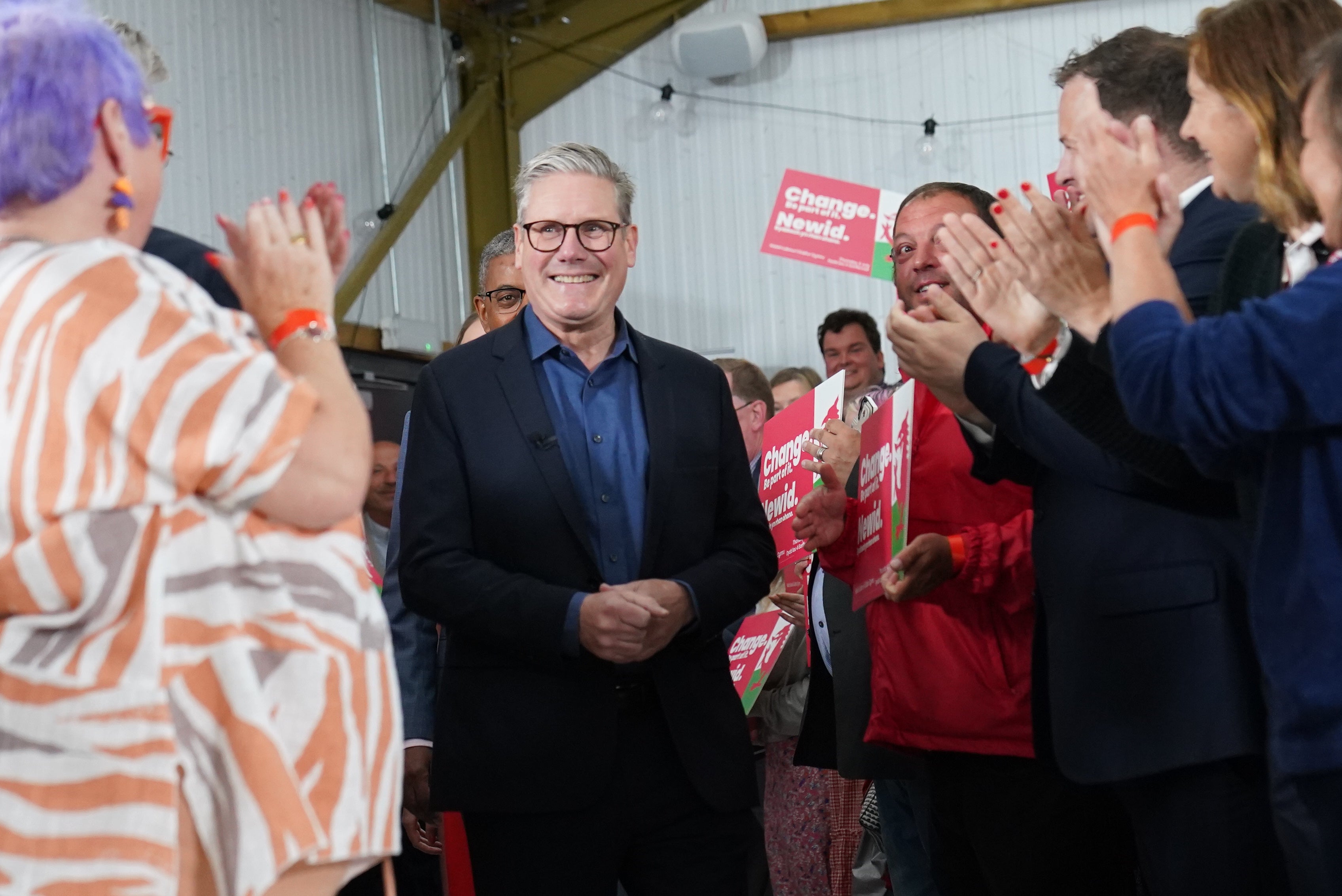 Sir Keir Starmer is campaigning across Britain on the eve of polling day (Stefan Rousseau/PA)