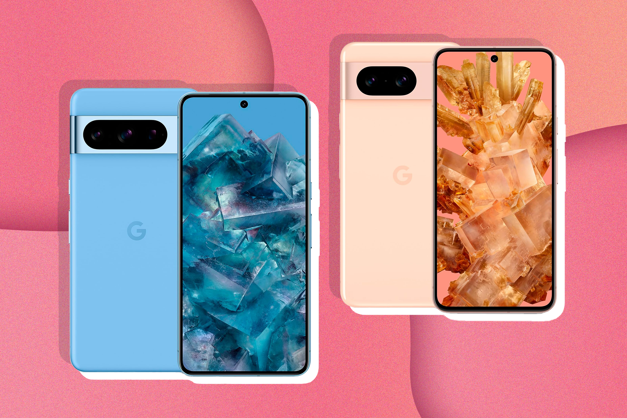 Google’s latest phones are due to be announced in October. (Pictured: the Pixel 8 Pro and Pixel 8a)