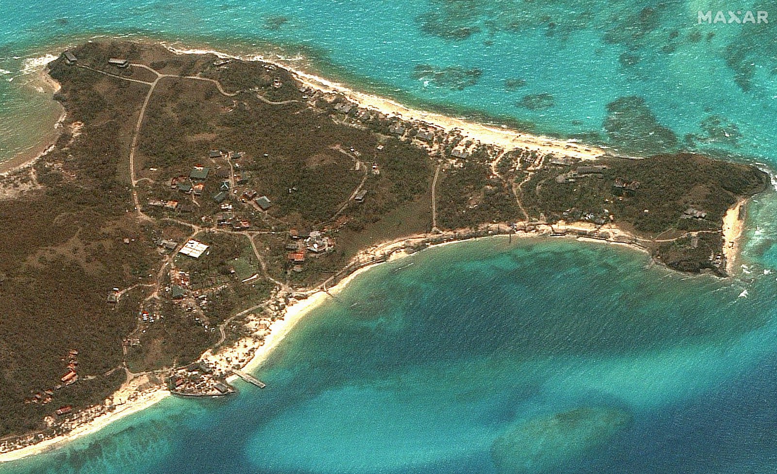 The state of St. Vincent and the Grenadine’s Petit St Vincent island after Hurricane Beryl ripped through on July 2 2024