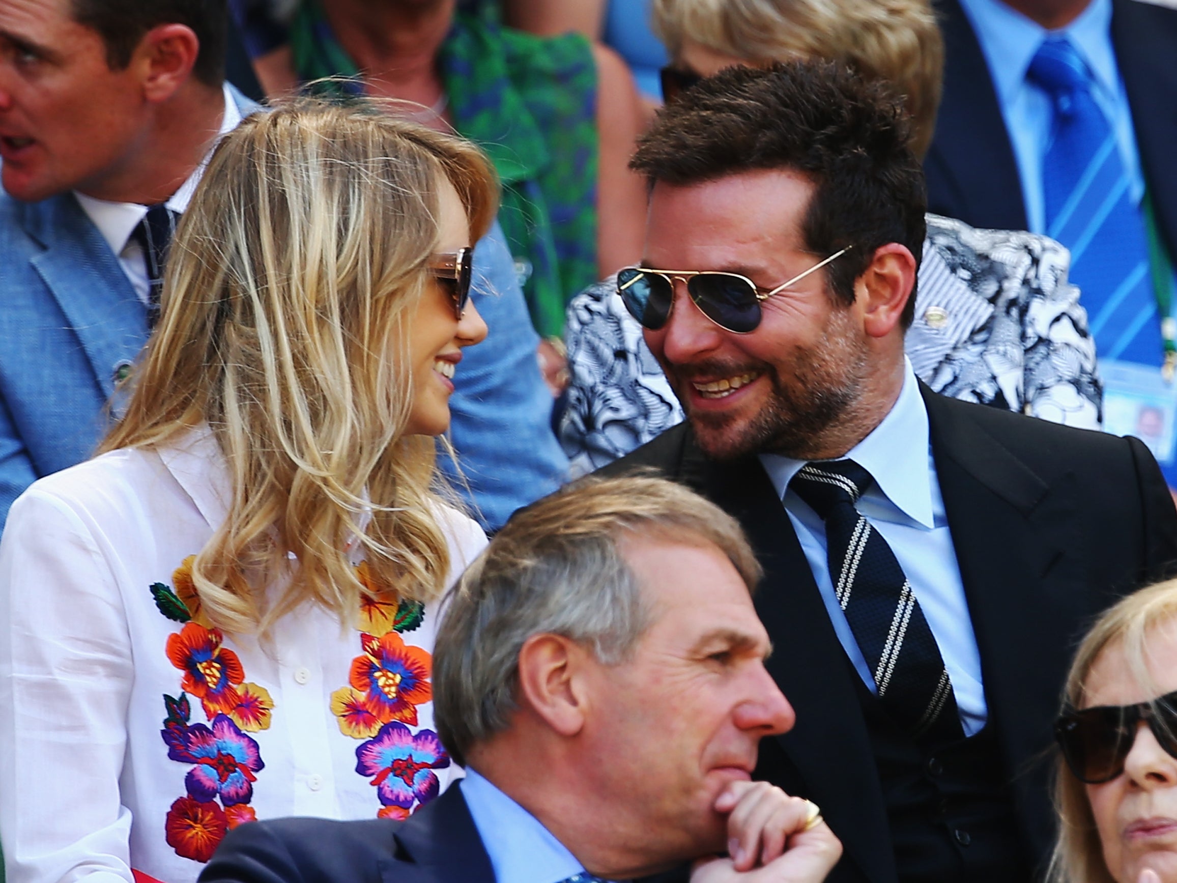 Suki Waterhouse and Bradley Cooper in the royal box at Wimbledon in 2014 in London. The singer spoke out in a new interview about their split
