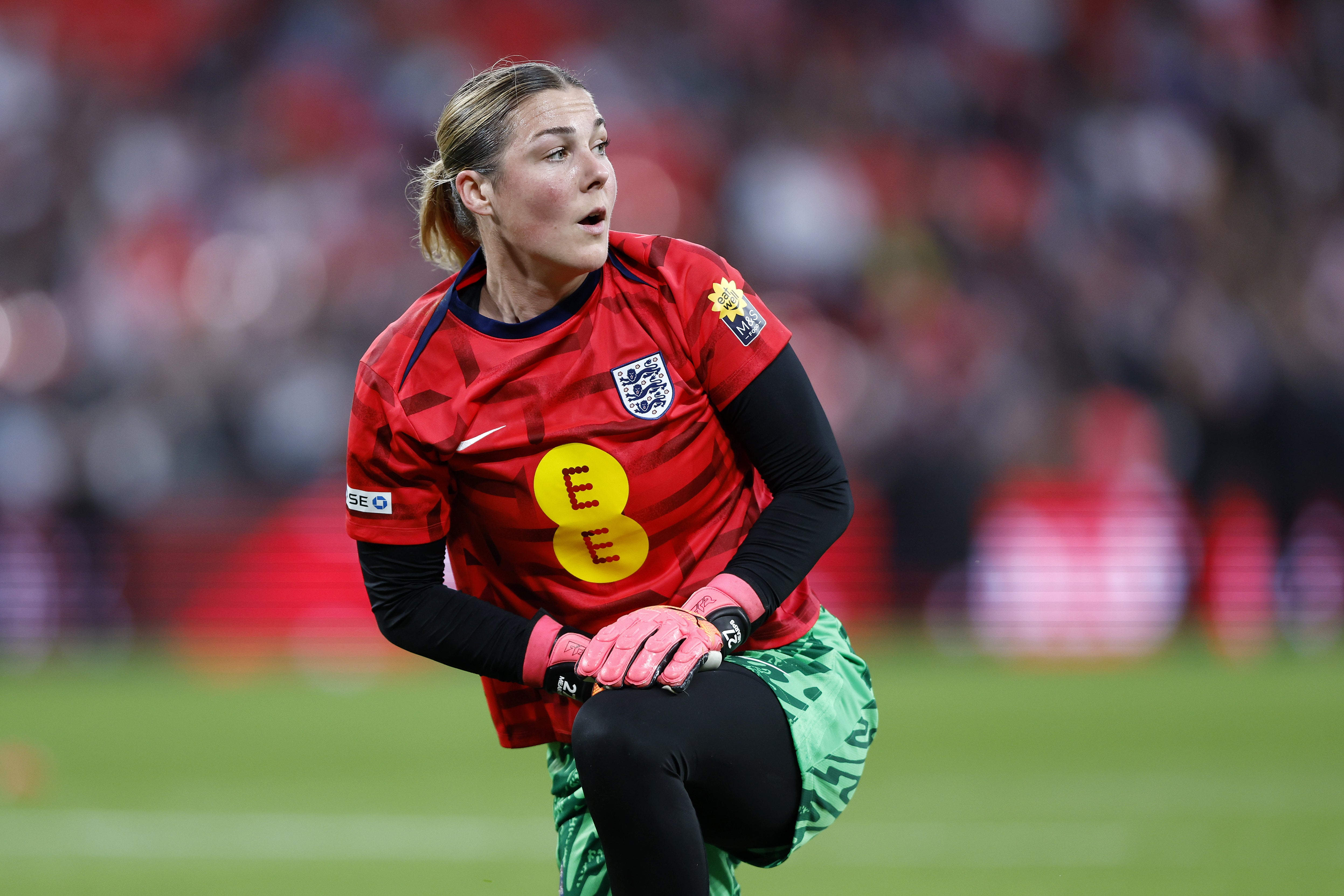 England goalkeeper Mary Earps is fit again for international duty after injury (Nigel French/PA)