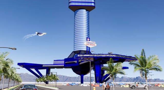 <p>Las Vegas Spaceport will be located on 240 acres of rural land outside the city and will be around 15 minutes from the city’s famed Strip by helicopter and 45 minutes by car</p>