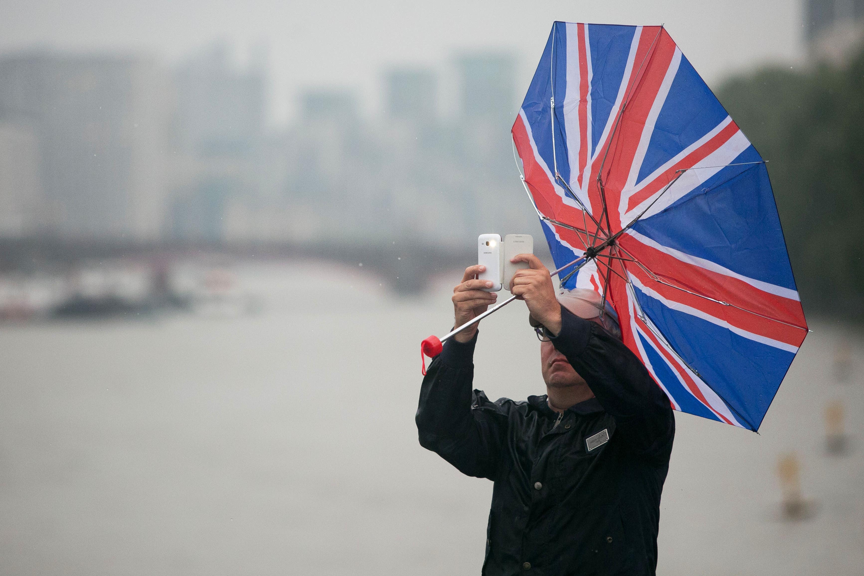 Windy weather is expected across the UK on polling day (Daniel Leal-Olivas/PA)