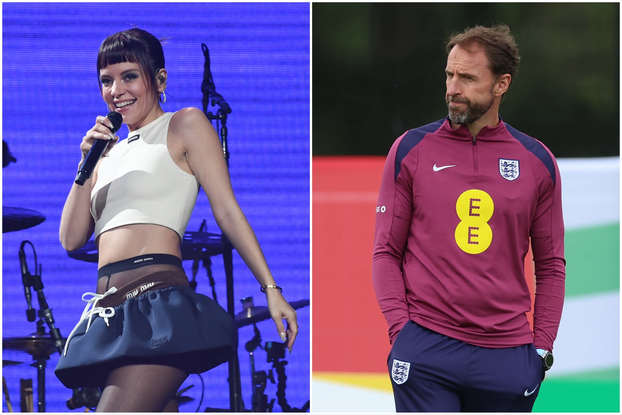Lily Allen had a cheeky dig at Gareth Southgate ahead of England’s quarter-finals match
