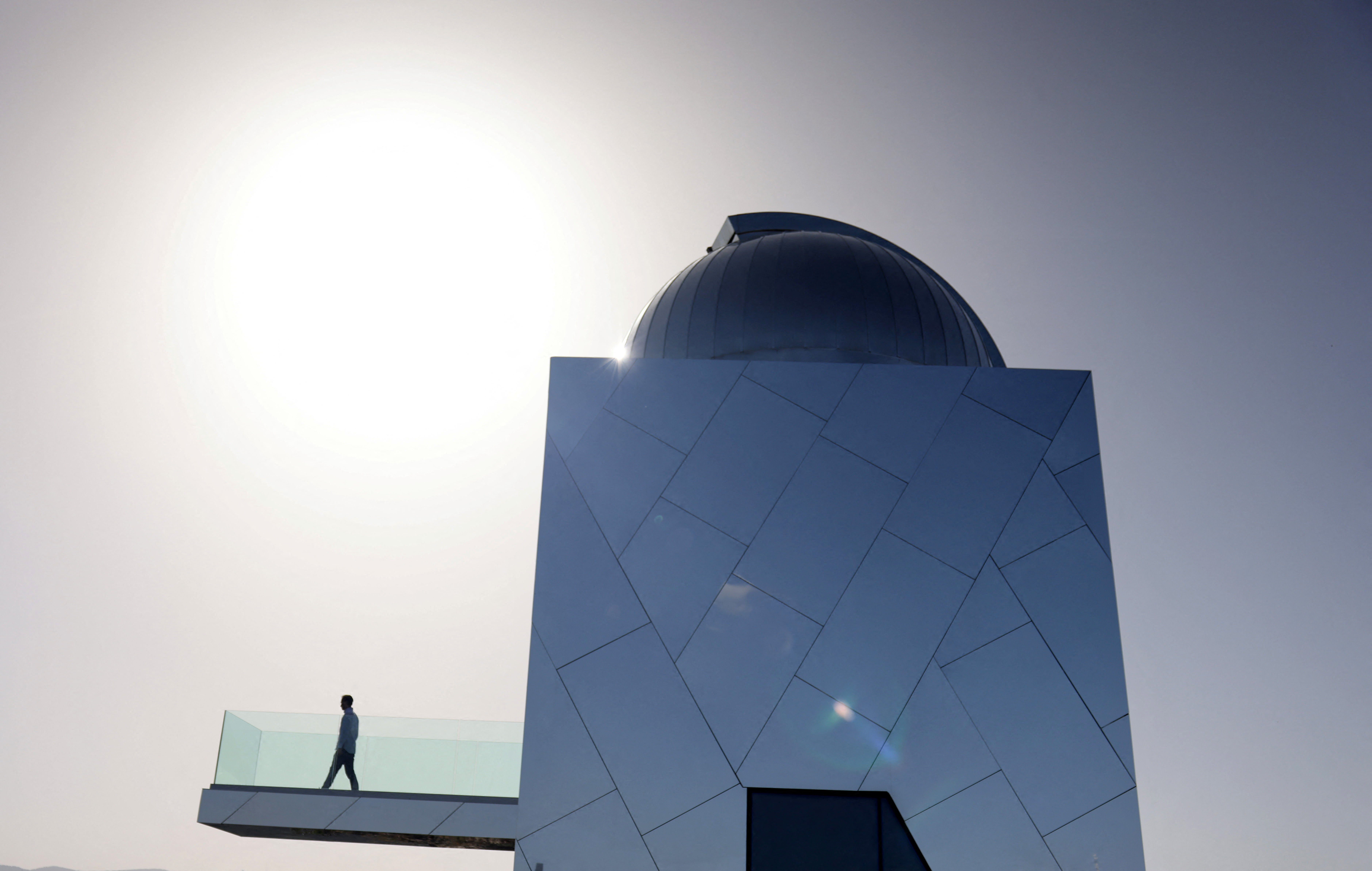 Architect Nicodemos Tsolakis walks at Troodos astronomical observatory in Agridia village, Cyprus