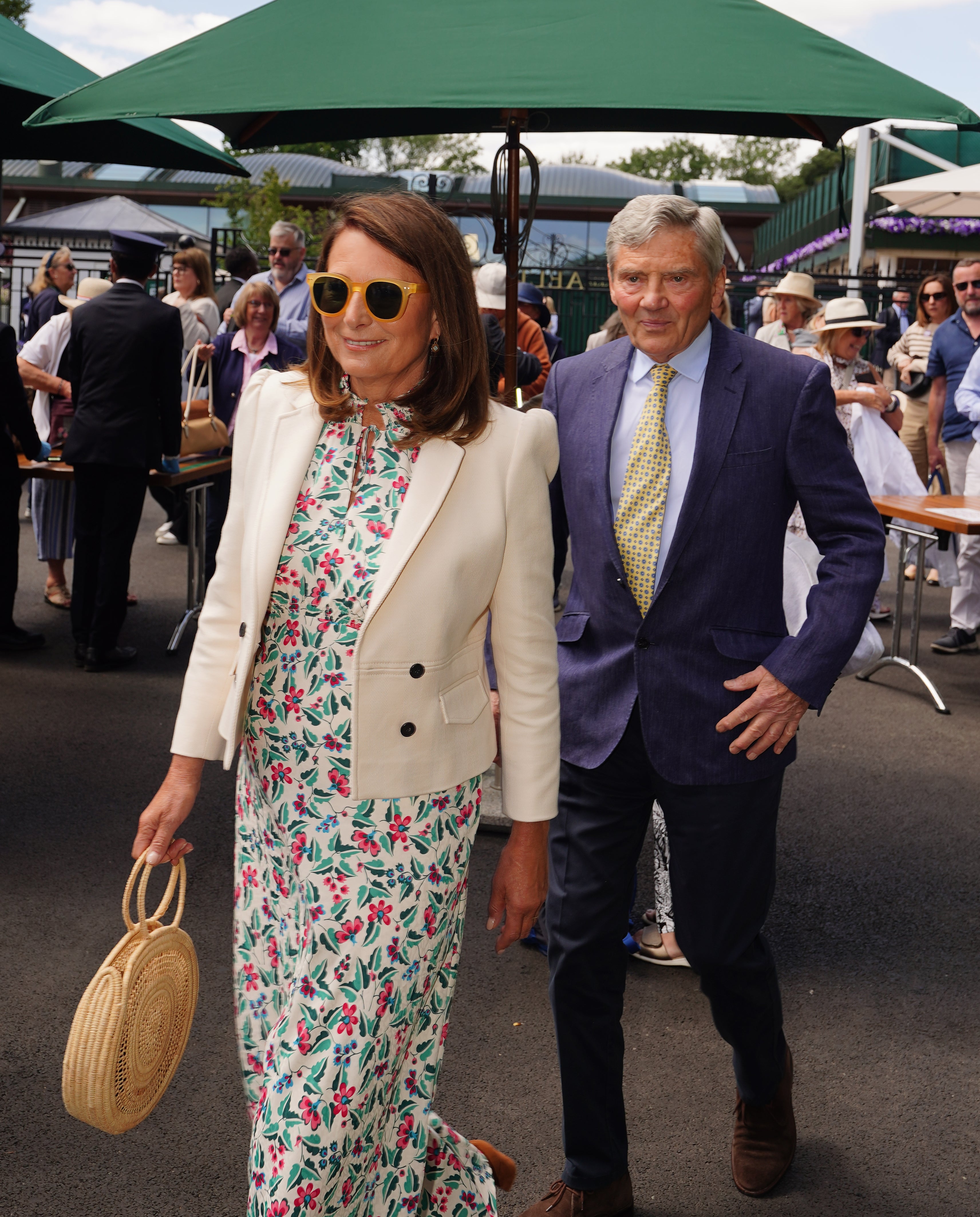 Michael and Carole Middleton have arrived at Wimbledon.