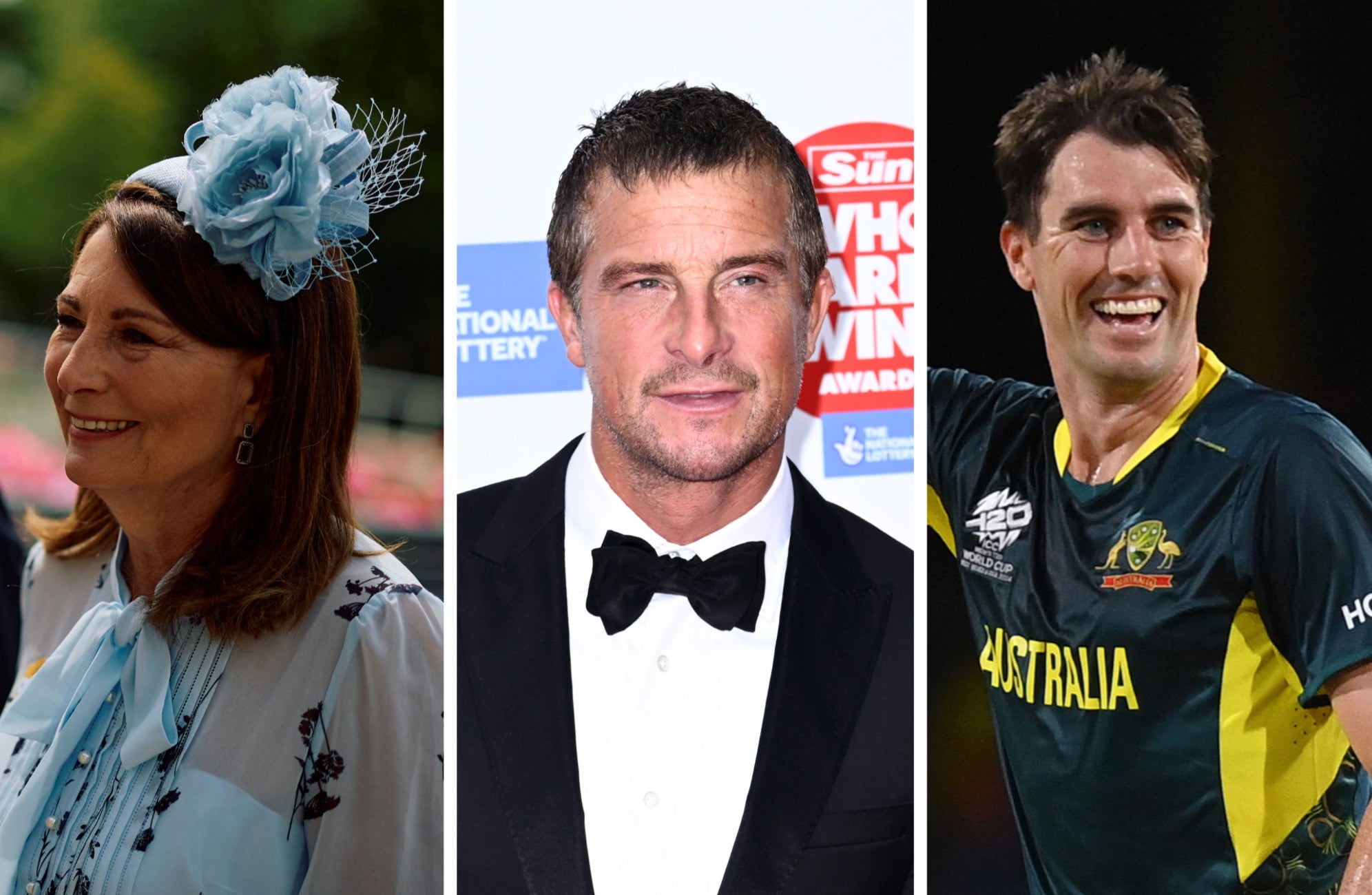 <p>Carole Middleton, Bear Grylls, and Pat Cummins are in the Royal Box on day four </p>