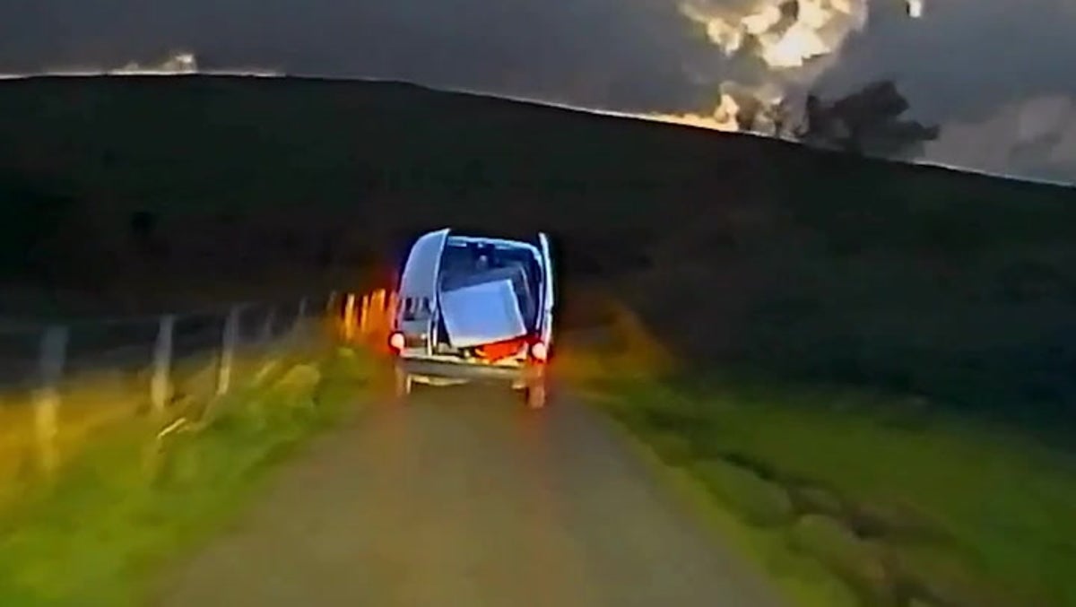 Fridge thrown at police car during high-speed pursuit through Welsh village