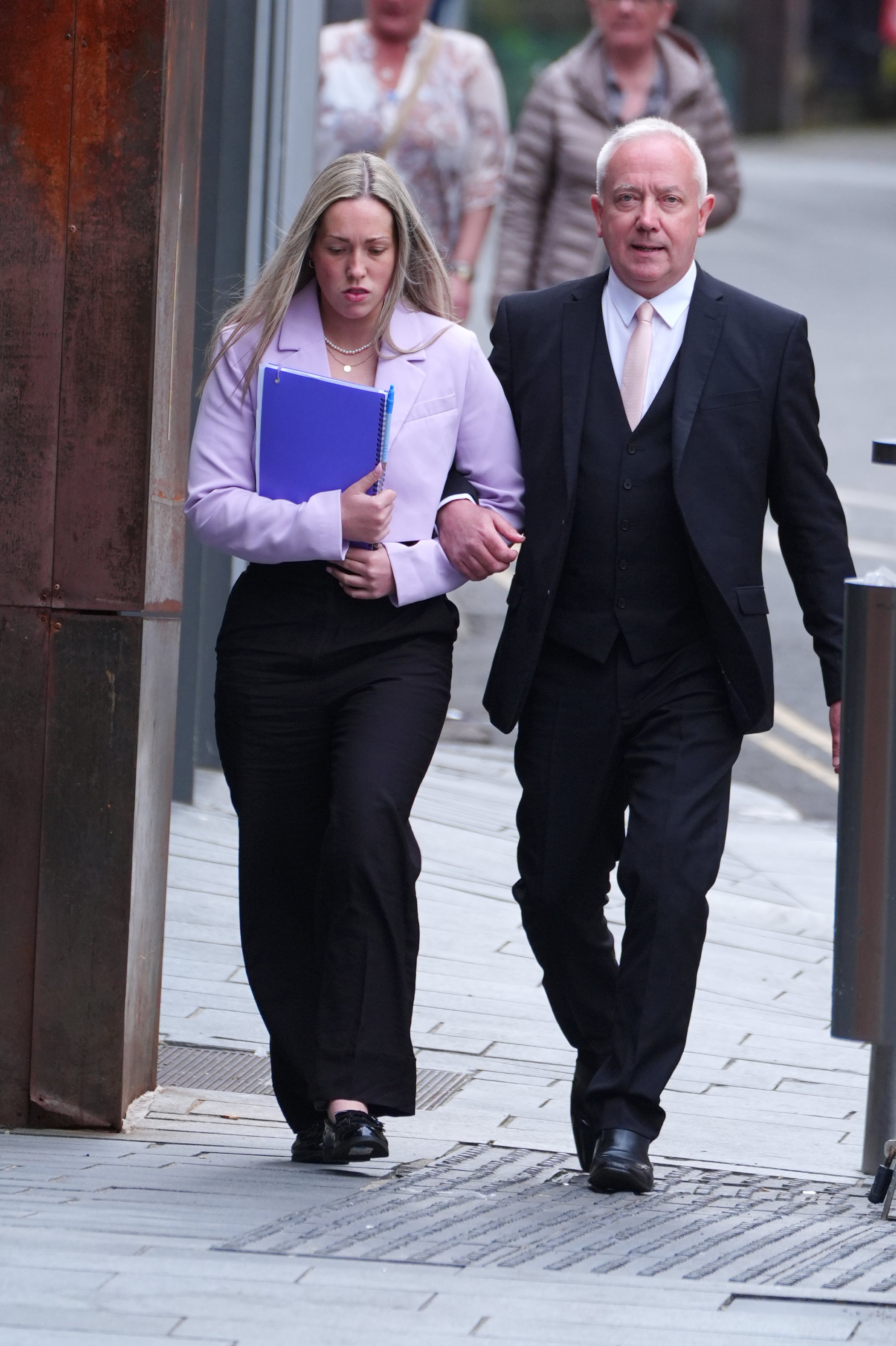 Joynes, left, had been found guilty by a jury of six counts of engaging in sexual activity with a child (Peter Byrne/PA)