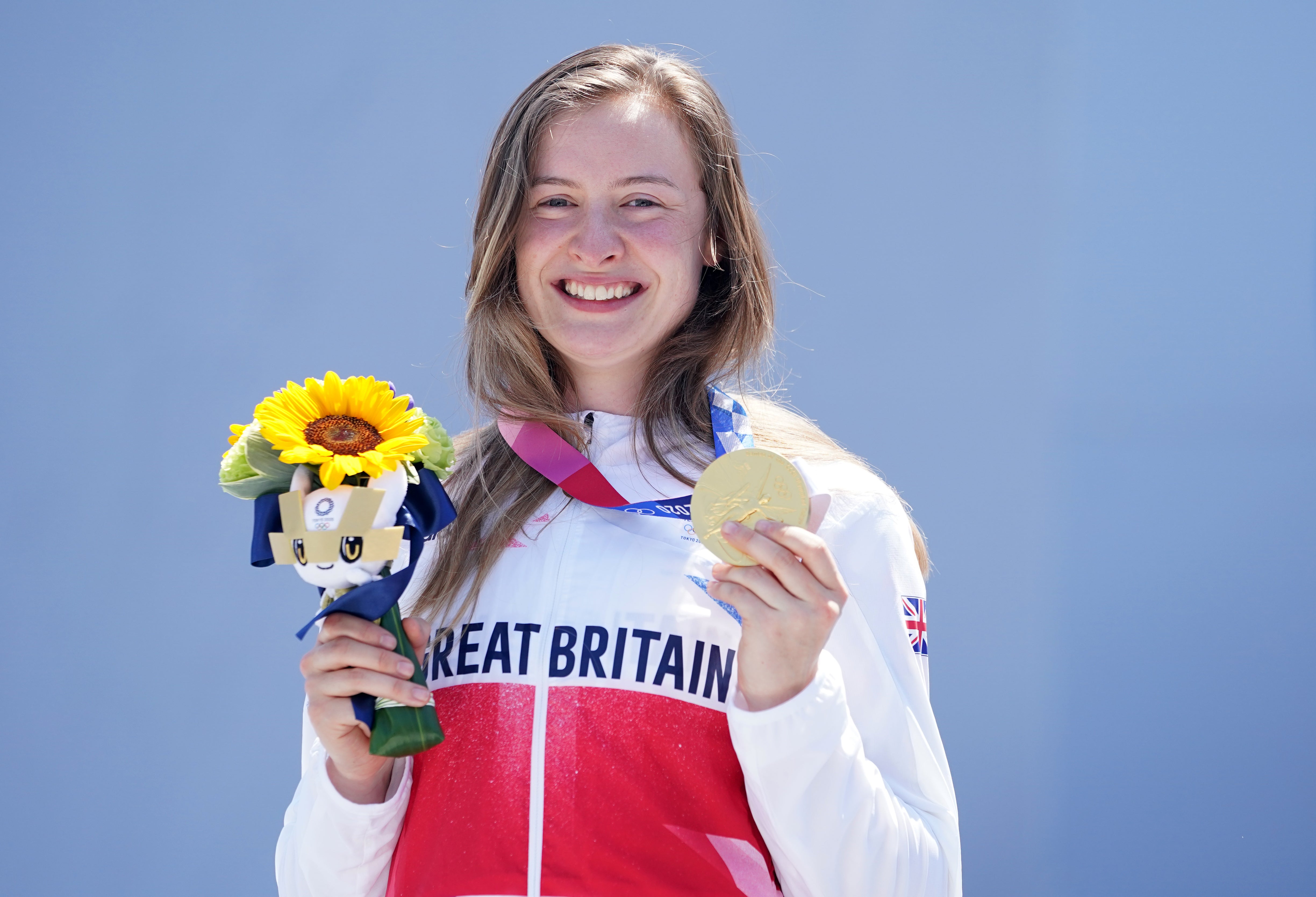 Charlotte Worthington clinched gold in the BMX freestyle in Tokyo (Mike Egerton/PA)