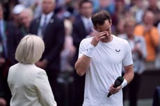 Andy Murray’s long farewell begins in tears after fitting Wimbledon ceremony