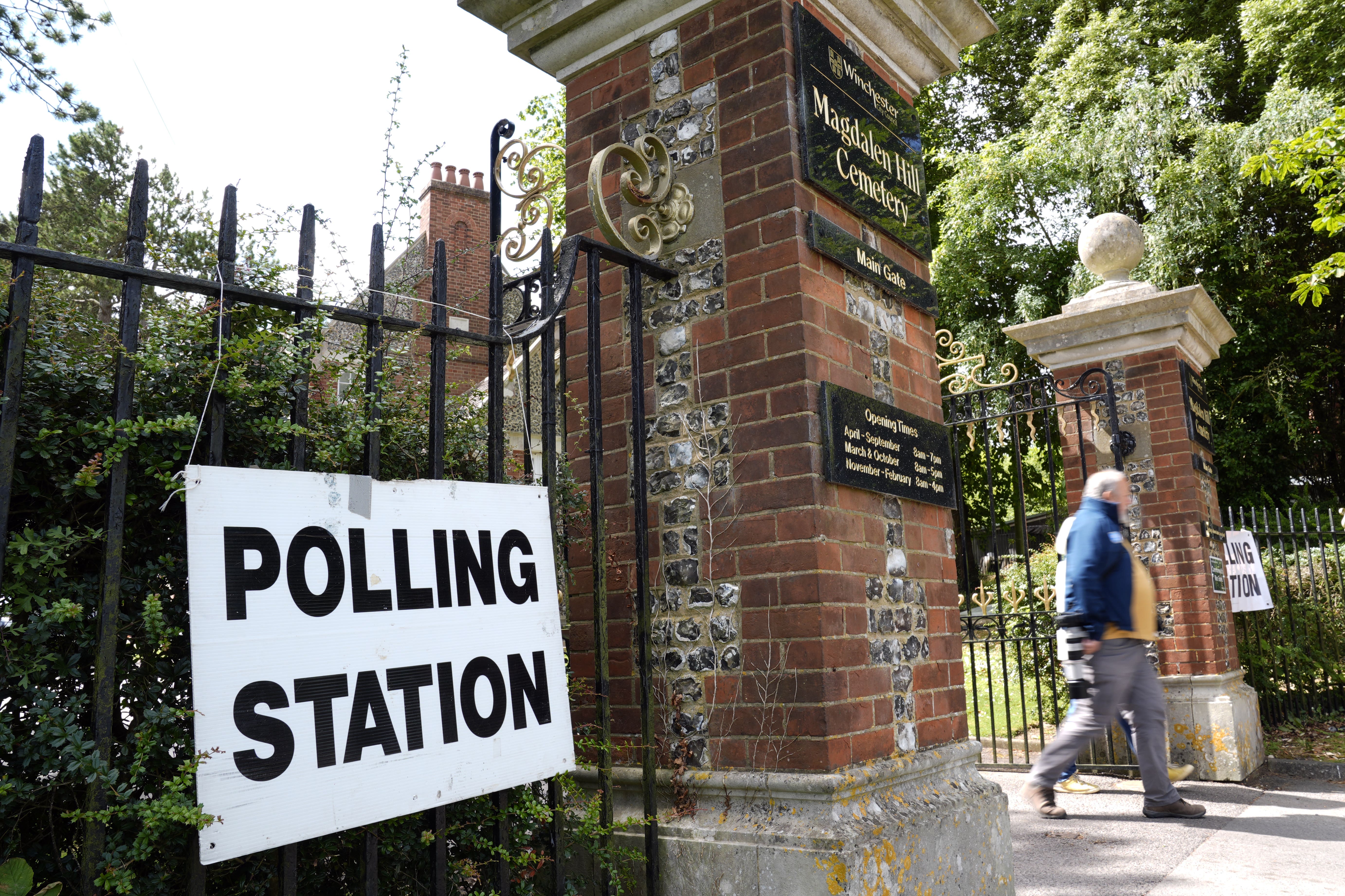 An exit poll released moments after the ballot closes at 10pm will indicate who will win the General Election (Andrew Matthews/PA)