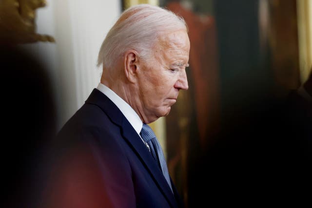 <p>President Joe Biden appears at Medal of Honor ceremony at the White House on July 3</p>