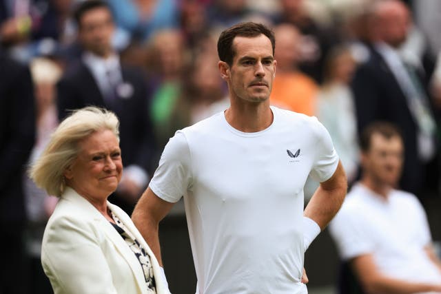 <p>Andy Murray was interviewed by the returning Sue Barker on Centre Court </p>