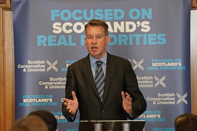 Murdo Fraser was speaking from the Perth count (Fraser Bremner/Daily Mail/PA)