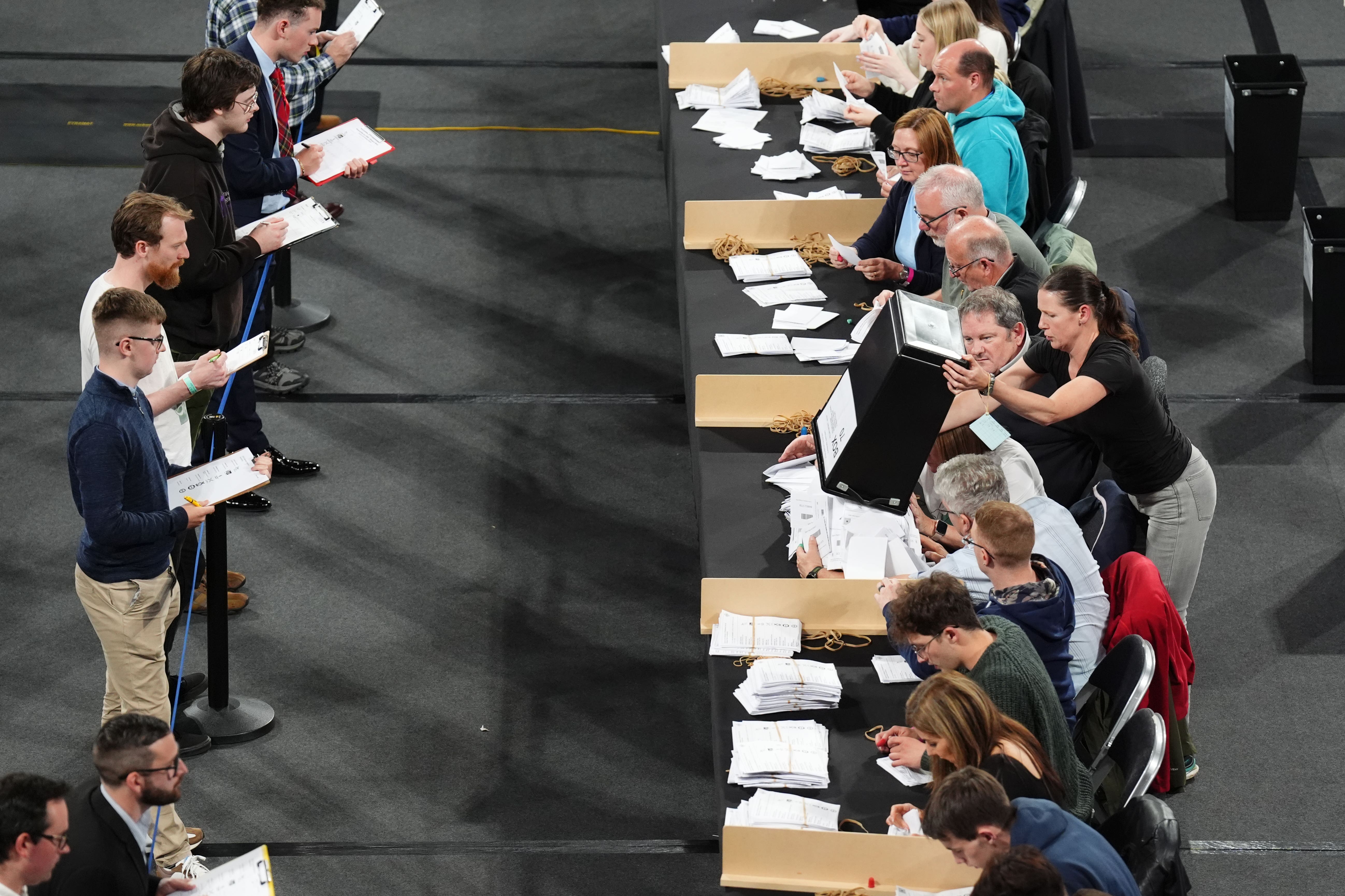 The result was the first in Scotland of the election (Andrew Milligan/PA)