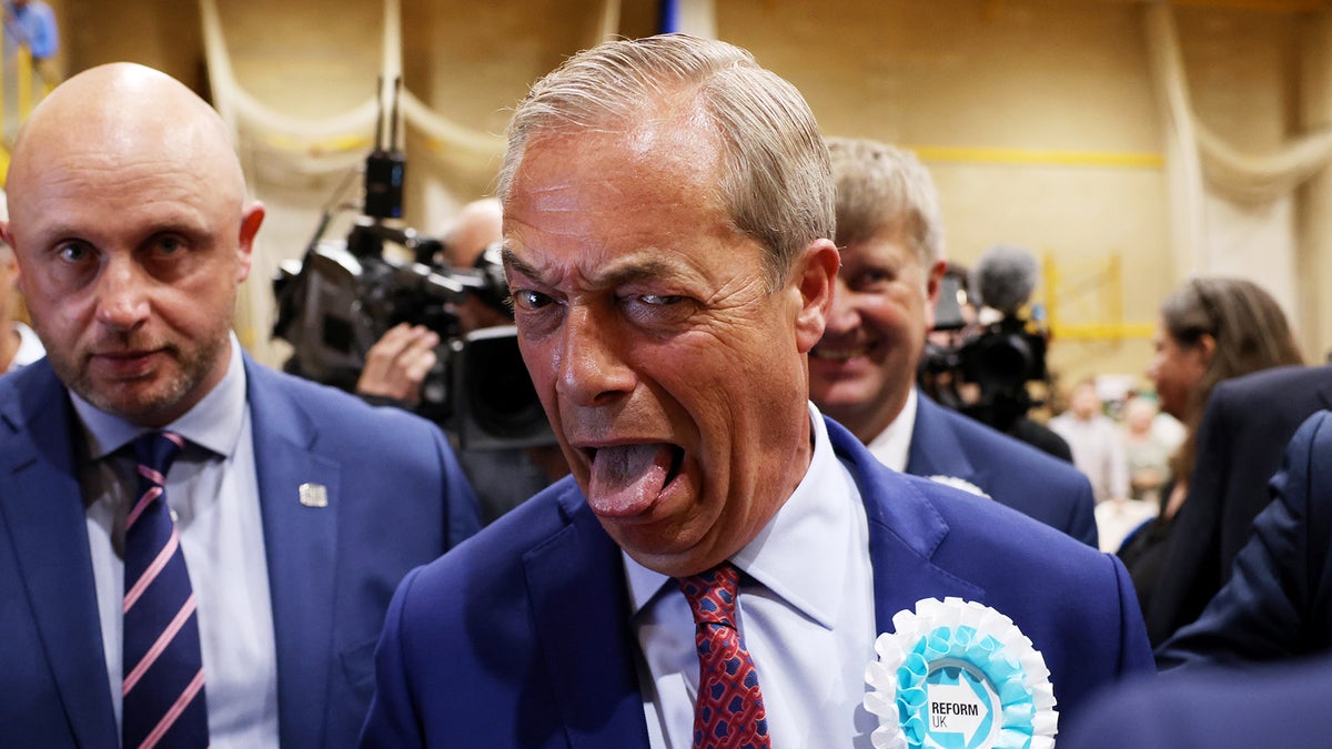 Moment Nigel Farage becomes MP for first time after winning Clacton seat