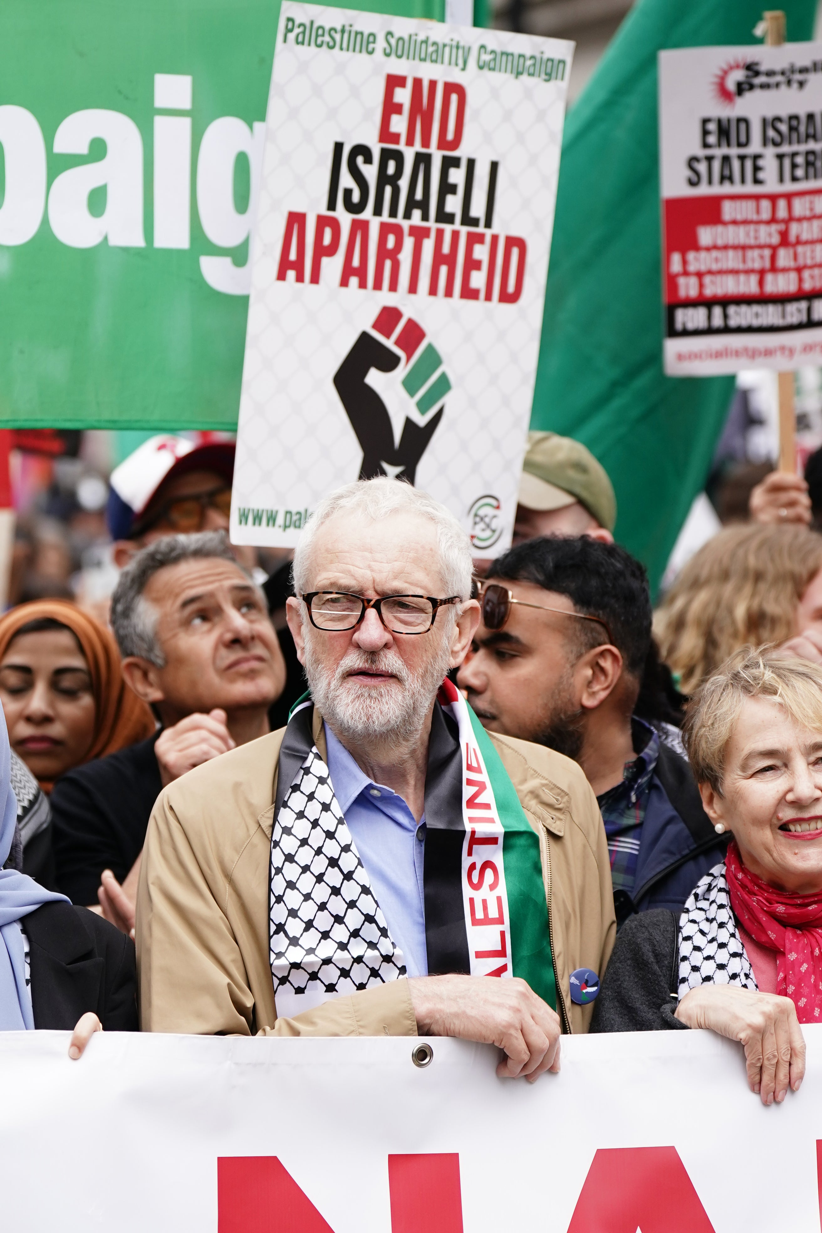 Former Labour Party leader Jeremy Corbyn has long been a pro-Palestine voice (Aaron Chown/PA)