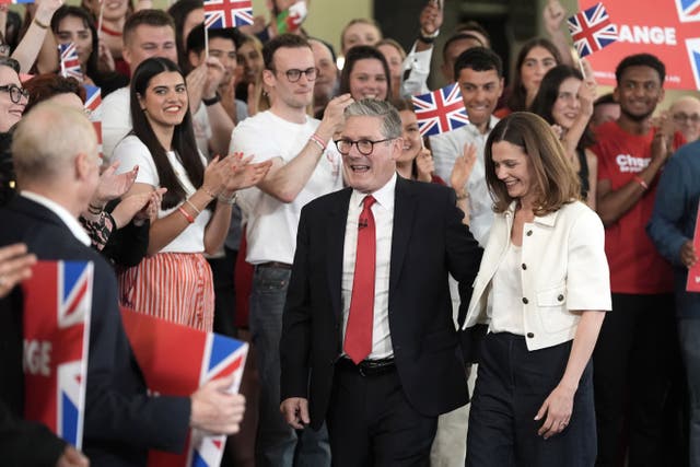 Sir Keir Starmer’s Labour Party has secured a majority and is on course for a landslide victory. (Stefan Rousseau/PA)