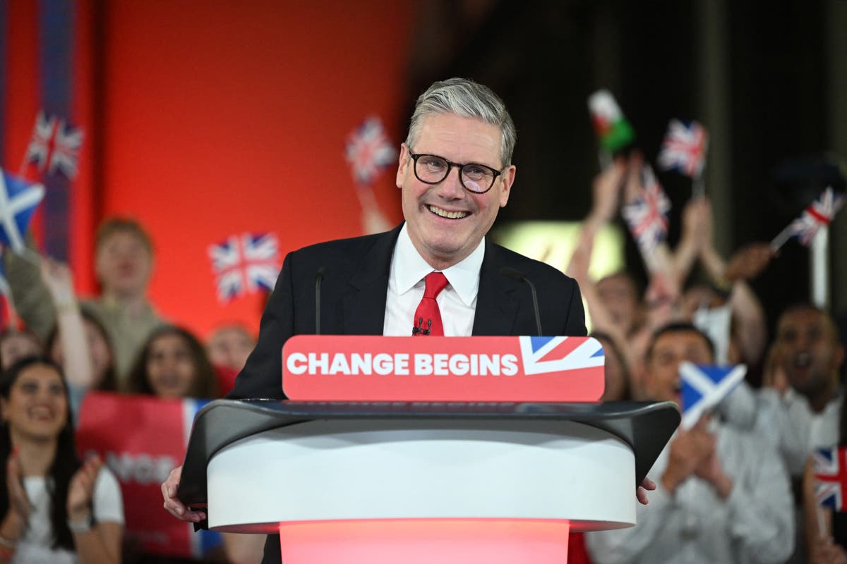 Keir Starmer hails &lsquo;sunlight of hope&rsquo; in Labour victory speech