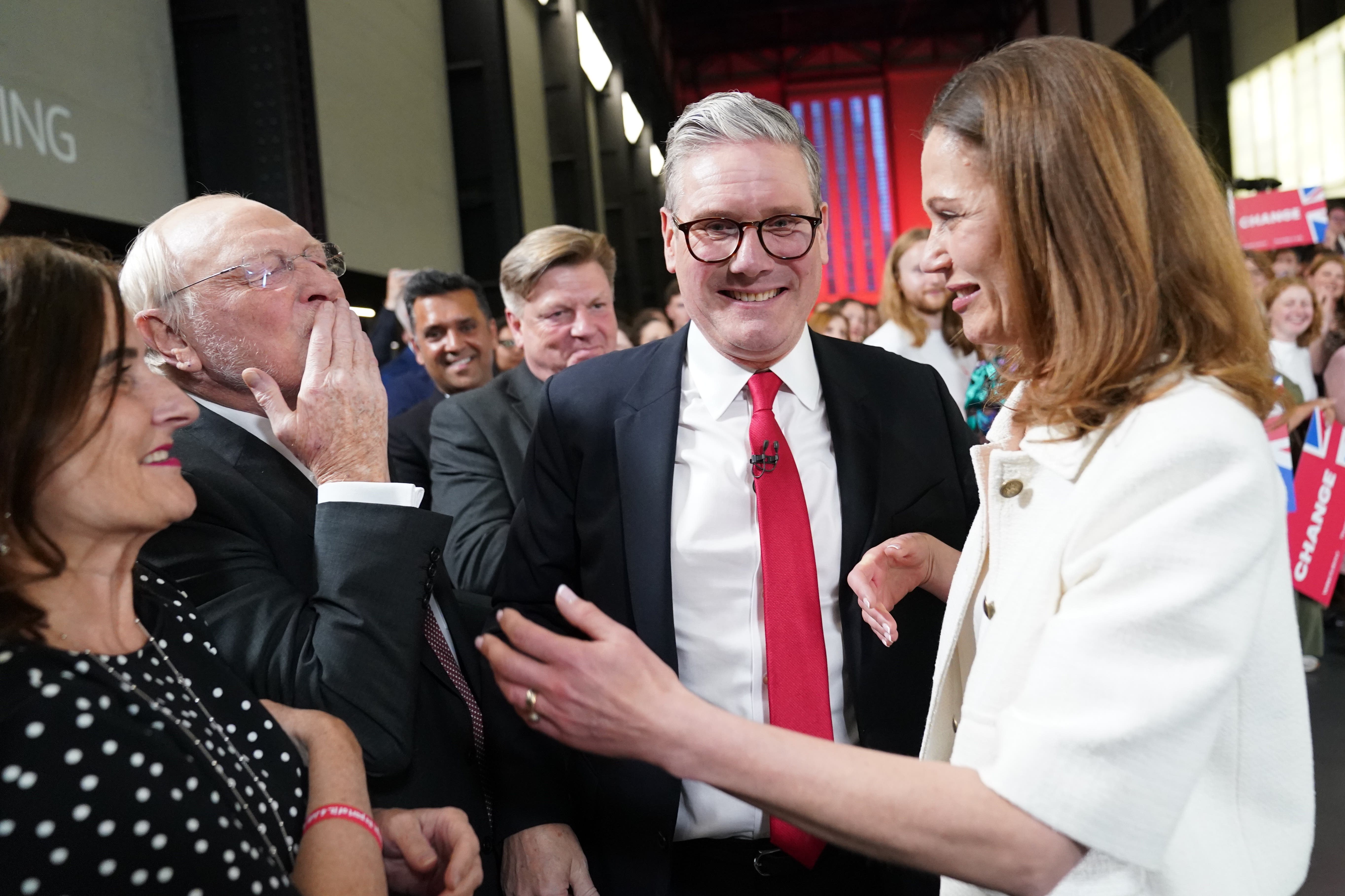 The Labour leader secured victory in the General Election in the early hours of Friday (Stefan Rousseau/PA)