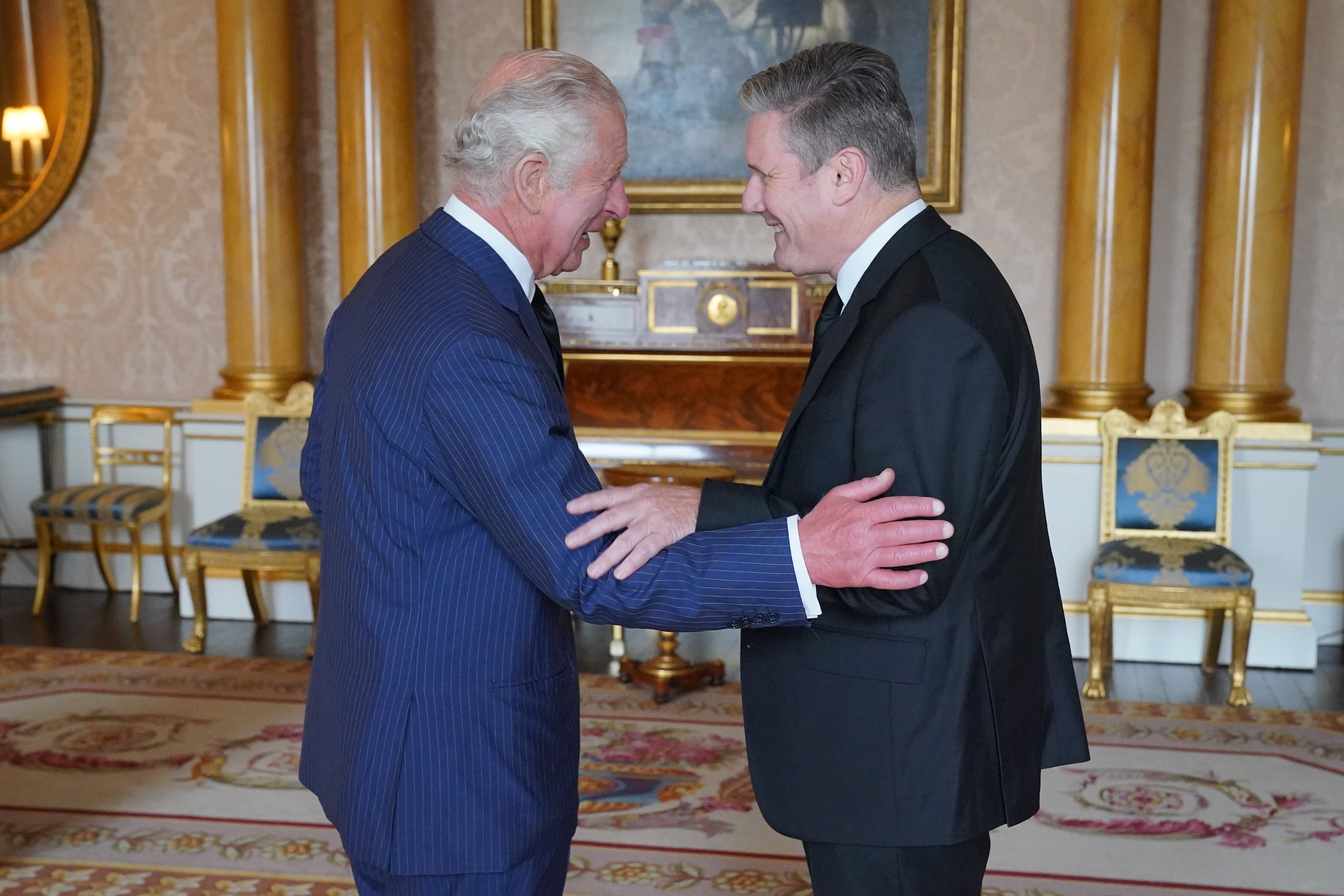 The King during an audience with Sir Keir Starmer in September 2022 (Jonathan Brady/PA)