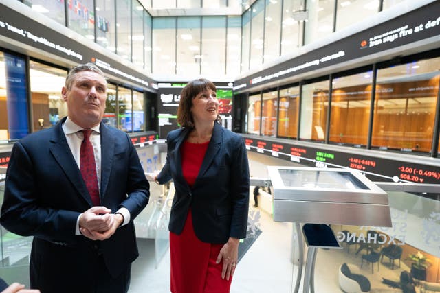 <p>Keir Starmer and Rachel Reeves during a visit to the London Stock Exchange Group last year</p>